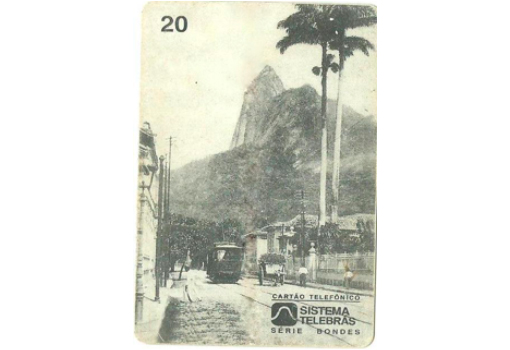 Cartão postal de Bondes no JB. séc XIX