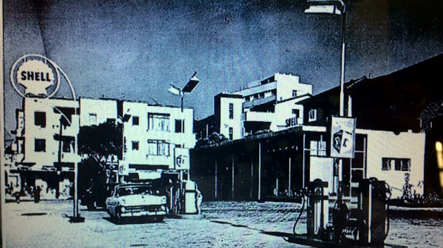 Posto Shell entre 1954 e 1957.